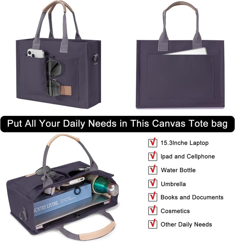 GASSDA Tote Bags for Women Canvas Tote Purse Crossbody with Pockets Top Handle Shoulder Satchel Bag for Women - Image 4
